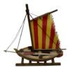 Vintage Handmade Wooden Sailboat Decoration 1990s