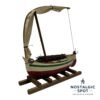 Vintage Handmade Wooden Sailboat 1990s