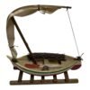 Vintage Handmade Wooden Sailboat 1990s