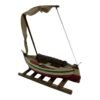 Vintage Handmade Wooden Sailboat 1990s
