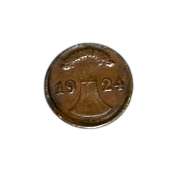 Rare 2 Rentenpfennig Germany Coin 1924