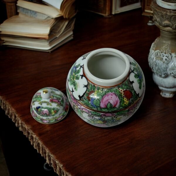 Chinese Porcelain Jug Decorated with Enamel in Classical Cantonese Style signed