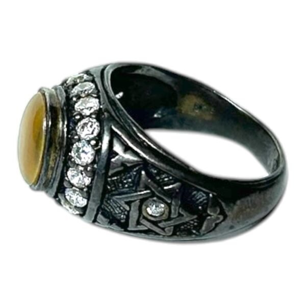 Large & Impressive Judaica Ring, 925 Sterling Silver Signed 3 Large & Impressive Judaica Ring, 925 Sterling Silver Signed