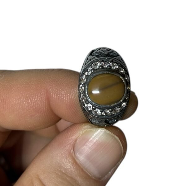 Large & Impressive Judaica Ring, 925 Sterling Silver Signed 6 Large & Impressive Judaica Ring, 925 Sterling Silver Signed