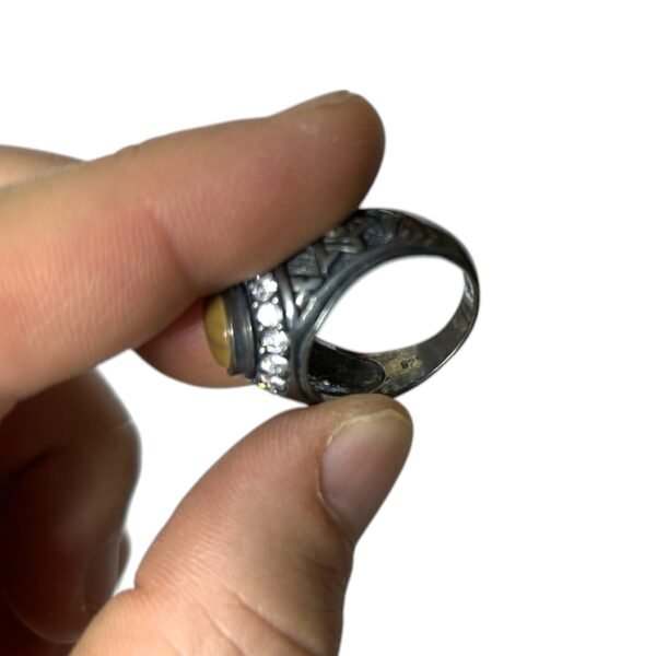 Large & Impressive Judaica Ring, 925 Sterling Silver Signed 8 Large & Impressive Judaica Ring, 925 Sterling Silver Signed