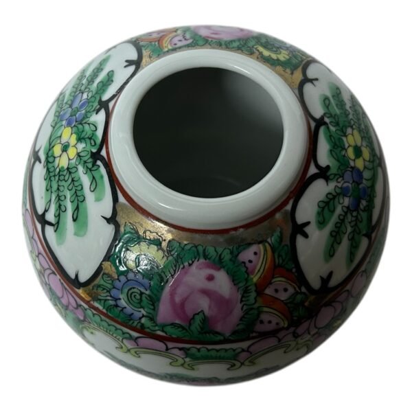 Vintage Chinese Porcelain Jar Hand Painted Enameled Vase 4 Vintage Chinese Porcelain Jar Hand Painted Enameled Vase