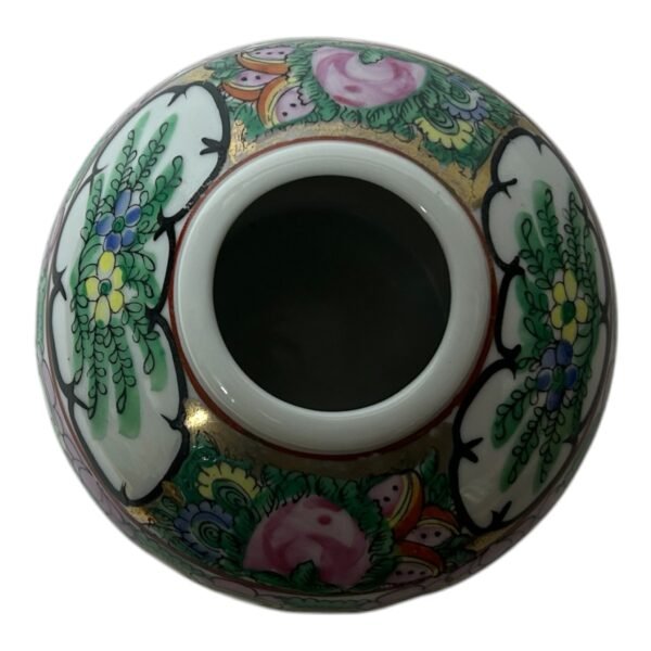 Vintage Chinese Porcelain Jar Hand Painted Enameled Vase 5 Vintage Chinese Porcelain Jar Hand Painted Enameled Vase