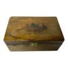 Vintage Jerusalem Trinket Box Wooden Hand Painted Jewelry Olive Wood