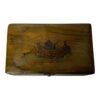 Vintage Jerusalem Trinket Box Wooden Hand Painted Jewelry Olive Wood