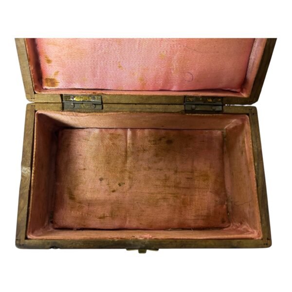 Vintage Jerusalem Trinket Box Wooden Hand Painted Jewelry Olive Wood