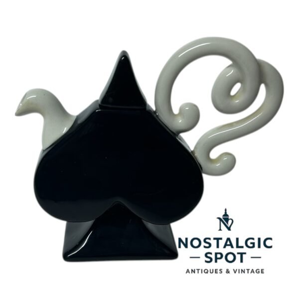 Vintage Special Miniature Porcelain Teapot Spade Symbol Shape Signed 1 Vintage Special Miniature Porcelain Teapot Spade Symbol Shape Signed