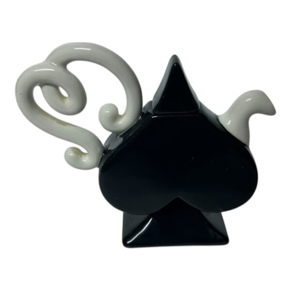 Vintage Special Miniature Porcelain Teapot Spade Symbol Shape Signed 2 Vintage Special Miniature Porcelain Teapot Spade Symbol Shape Signed