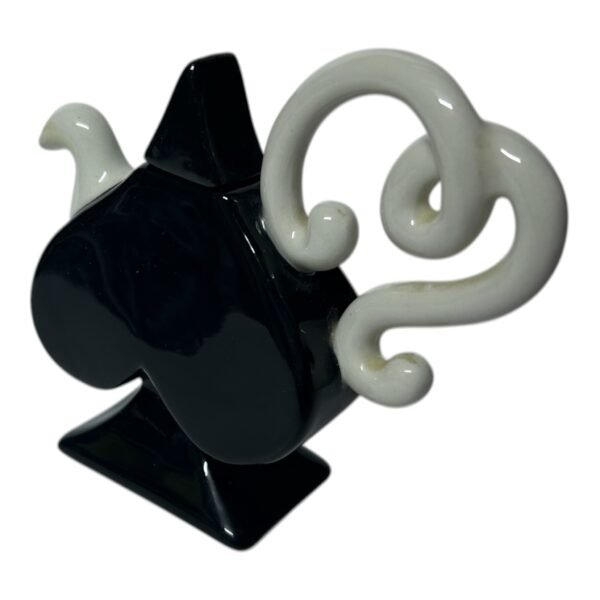 Vintage Special Miniature Porcelain Teapot Spade Symbol Shape Signed 4 Vintage Special Miniature Porcelain Teapot Spade Symbol Shape Signed