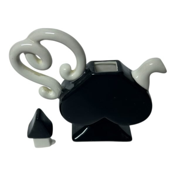 Vintage Special Miniature Porcelain Teapot Spade Symbol Shape Signed 5 Vintage Special Miniature Porcelain Teapot Spade Symbol Shape Signed