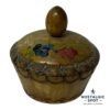 Wooden Box with Lid Decorated with Engraving and Floral Illustrations 1 Wooden Box with Lid Decorated with Engraving and Floral Illustrations