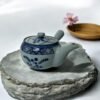 Vintage Old Chinese Porcelain Teapot Decorated White & Blue Signed
