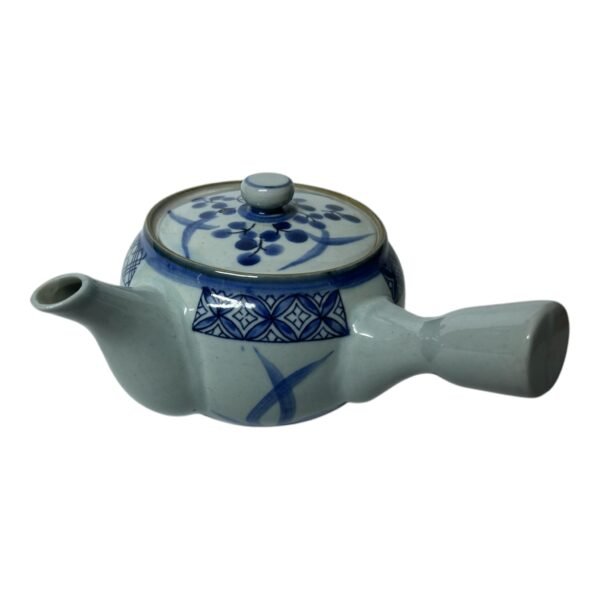 Vintage Old Chinese Porcelain Teapot Decorated White & Blue Signed