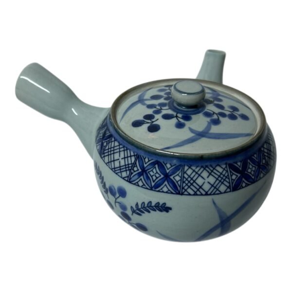 Vintage Old Chinese Porcelain Teapot Decorated White & Blue Signed