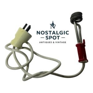 Vintage Water Liquid Heater Portable Travel Immersion Electric Element Red 2